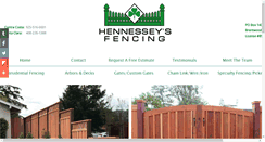 Desktop Screenshot of hennesseysfencing.com