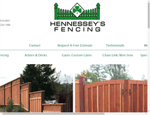 Tablet Screenshot of hennesseysfencing.com